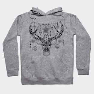 Christmas decorated deer Hoodie